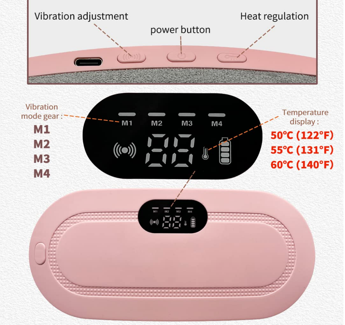 Portable Cordless Heating Pad for Menstrual Cramps Relief, for Stomach